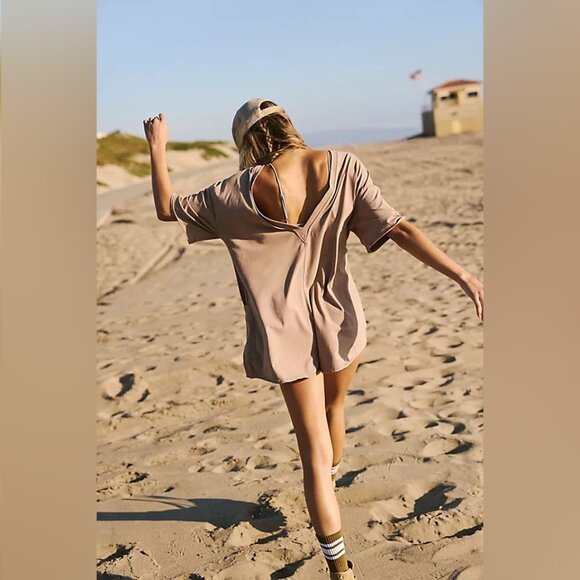 Free People Movement Hot Shot Tee Romper NWT - Picture 2 of 8